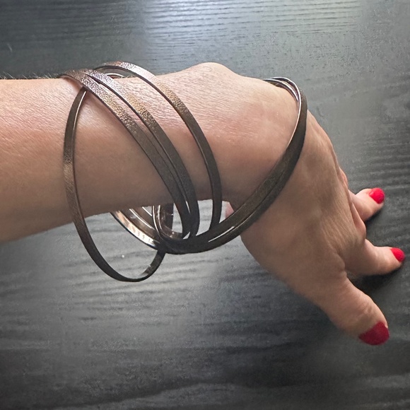 Macy’s | Interlocking Bronze Bangles NWOT - Picture 2 of 9